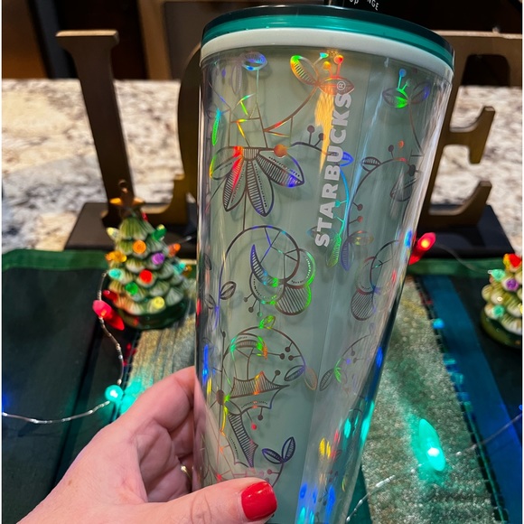 NEW Starbucks 2022 Holiday Mint Green Woodland Winter Color Change Tumbler - Picture 3 of 6